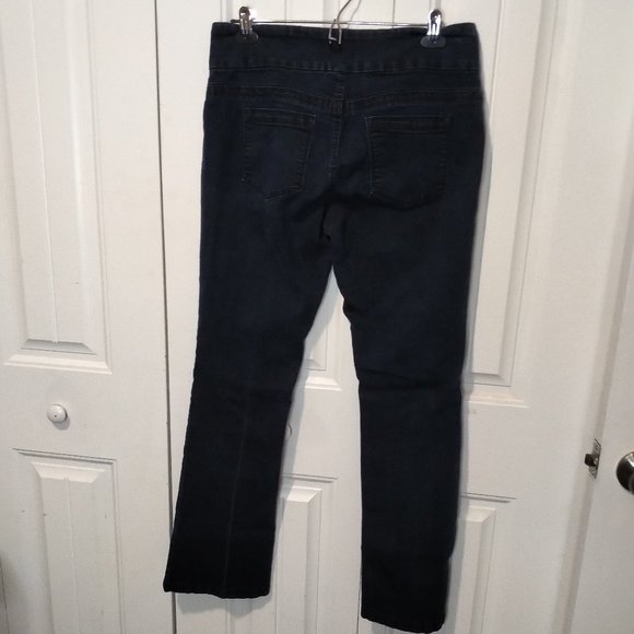 10 NWD Dark wash pull slip on baby boot flare denim jeans - Picture 3 of 3